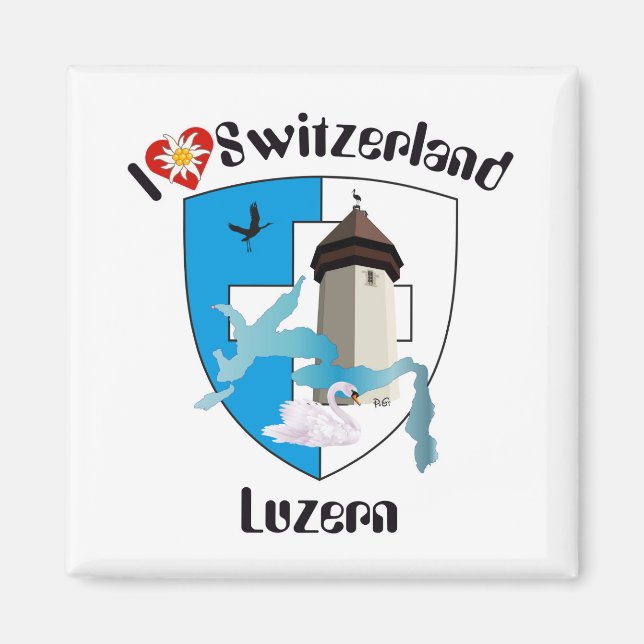 Luzern Schweiz Magnet (Front)