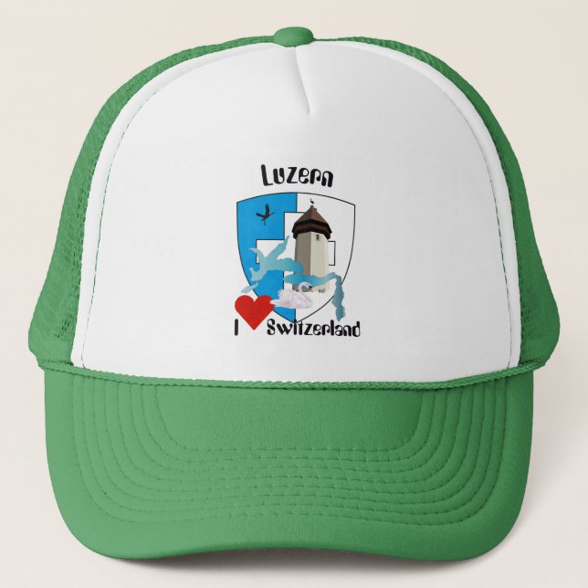 Luzern Schweiz Mütze Trucker Hat (Front)