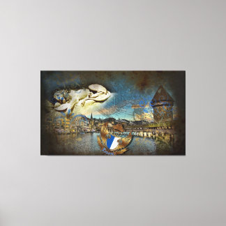 LUZERN Vintage Grunge - Canvas Print