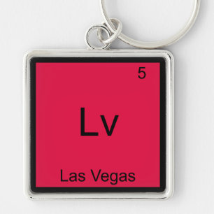 Lv - Las Vegas City Chemistry Element Symbol Tee Key Ring
