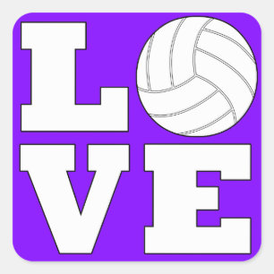 L🏐VE Volleyball Love Square Stickers