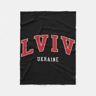 Lviv Ukraine College University Style Fleece Blanket
