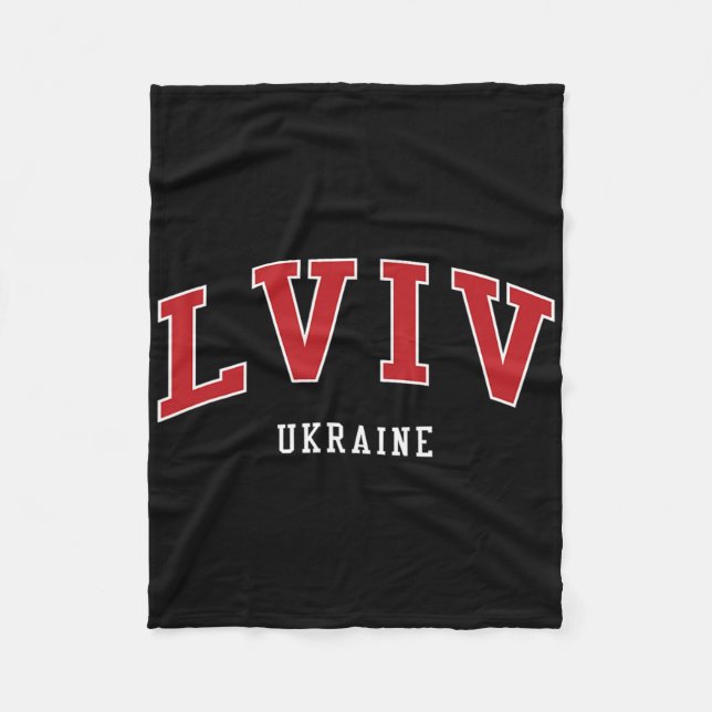 Lviv Ukraine College University Style  Fleece Blanket (Front)
