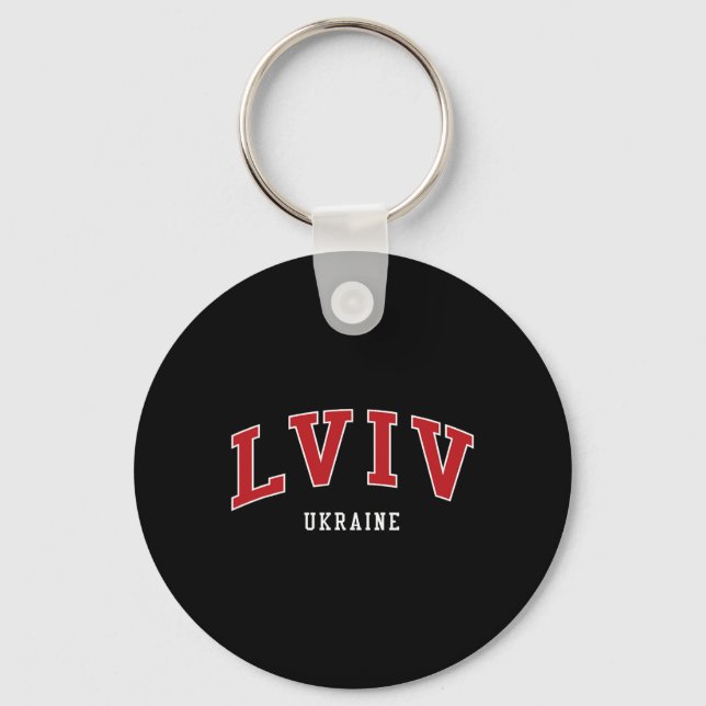 Lviv Ukraine College University Style  Key Ring (Front)