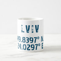 Lviv Ukraine Latitude & Longitude Distressed 