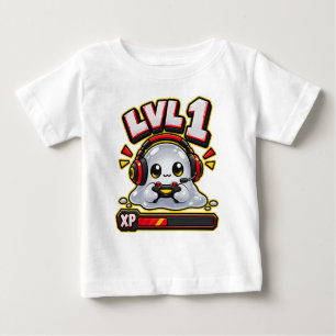 LVL 1 Slime Gamer Cute Gaming Noob XP Level Up Vid Baby T-Shirt