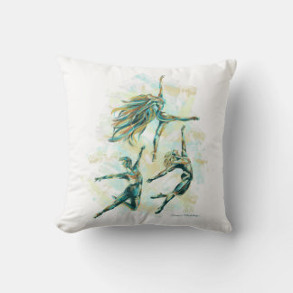 LW Blue-Orange Ballet Dancers Pillow