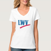 LWV Women's V neck T 100%Cotton
