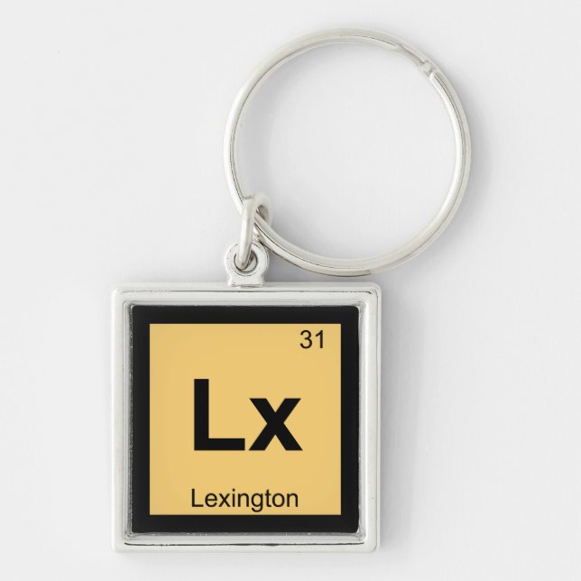 Lx - Lexington Kentucky Chemistry Periodic Table Key Ring (Front)