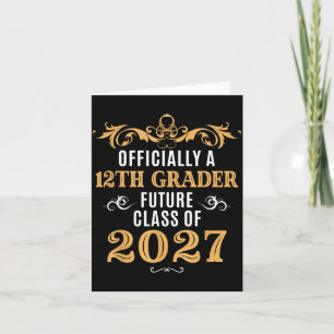Ly A 12th Grader Future Cl 2027 Vintage First Day Card