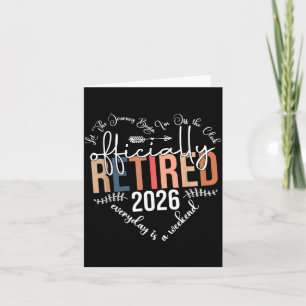 Ly Retired 2026 Heart Men Women Retirement Funny Card