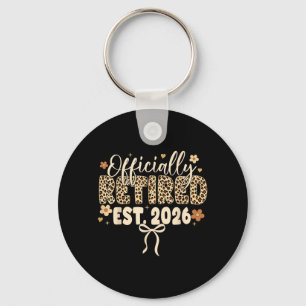 ly Retired 2026 Retirement Leopard Bow Women Funny Key Ring