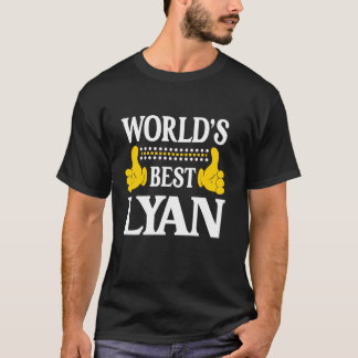Lyan Personal Name Funny First Name World's Best L T-Shirt