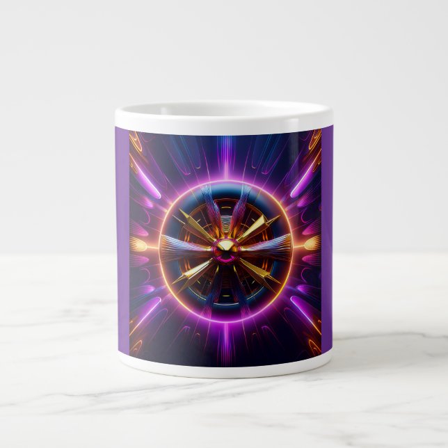 Lyapunov Fractal Much Manipulated Large Coffee Mug (Front)