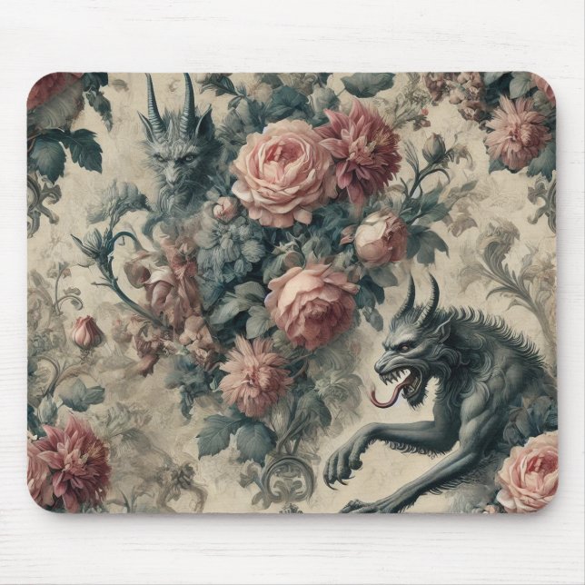 Lycans & Lullabies – Gothic Victorian Design Mouse Pad (Front)