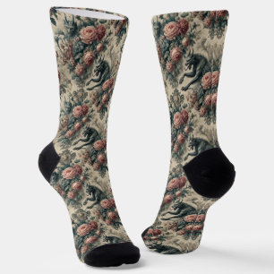 Lycans & Lullabies – Gothic Victorian Tapestry Socks