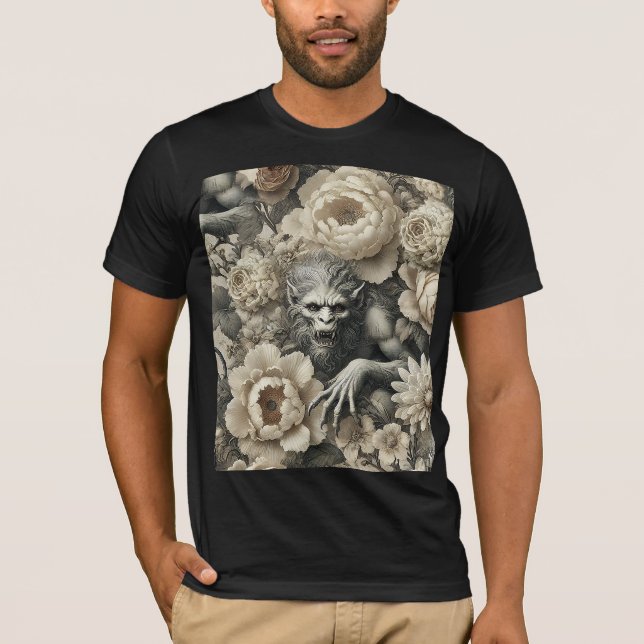 Lycanthropic Splendour – Gothic Wearable Art T-Shirt (Front)