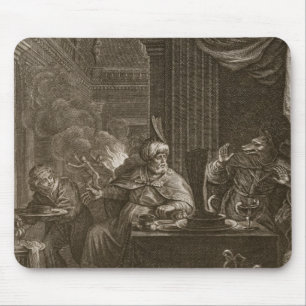 Lycaon Metamorphosed into a Wolf, 1731 (engraving) Mouse Pad