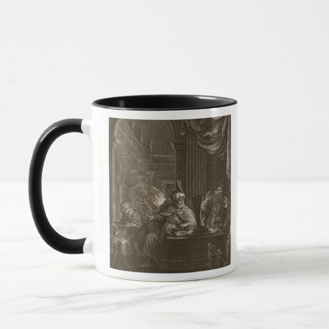 Lycaon Metamorphosed into a Wolf, 1731 (engraving) Mug (Left)