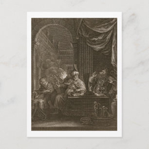 Lycaon Metamorphosed into a Wolf, 1731 (engraving) Postcard