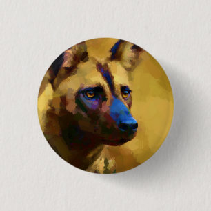 Lycaon Pictus 3 Cm Round Badge