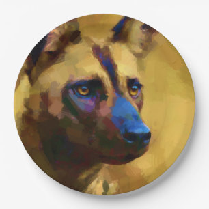 Lycaon Pictus Paper Plate