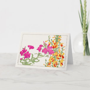 Lychnis coronaria, Cytisus by Tanigami Konan Card