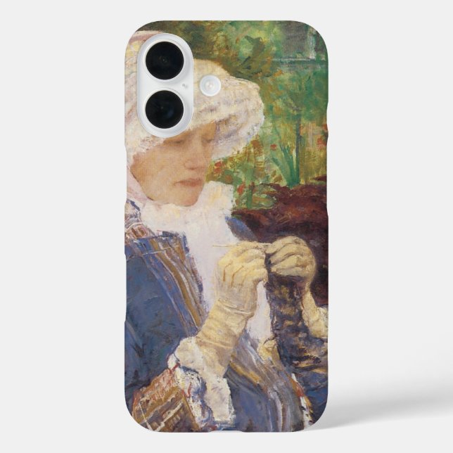 Lydia Crocheting in Garden at Marly, Mary Cassatt Case-Mate iPhone Case (Back)