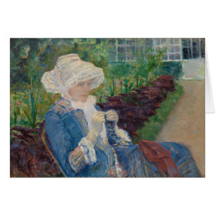 Lydia Crocheting in the Garden at Marly