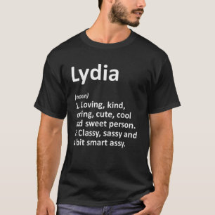 LYDIA Definition Personalised Name Funny Birthday T-Shirt