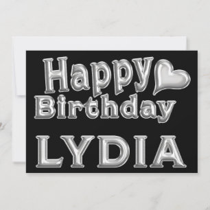 Lydia Happy Birthday Map with heart Card