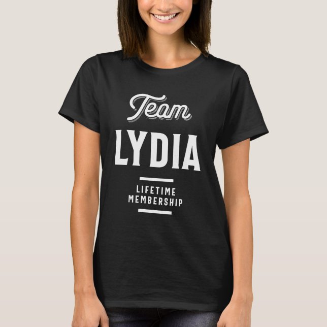 Lydia Personalised Name Birthday Gift T-Shirt (Front)
