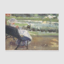 Lydia Sitting on a Porch Crocheting, Mary Cassatt