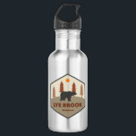 Lye Brook Wilderness Vermont Bear 532 Ml Water Bottle<br><div class="desc">Lye Brook Wilderness in southern Vermont is a forested high plateau in Green Mountain National Forest that offers hiking and backpacking on trails like the Lye Brook and Branch Pond trails to features such as Lye Brook Falls and remote ponds for quiet outdoor recreation.</div>