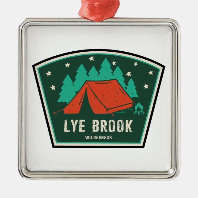 Lye Brook Wilderness Vermont Camping Metal Tree Decoration (Front)