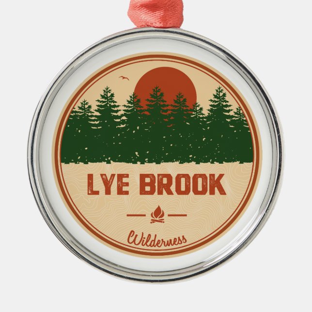 Lye Brook Wilderness Vermont Metal Tree Decoration (Front)