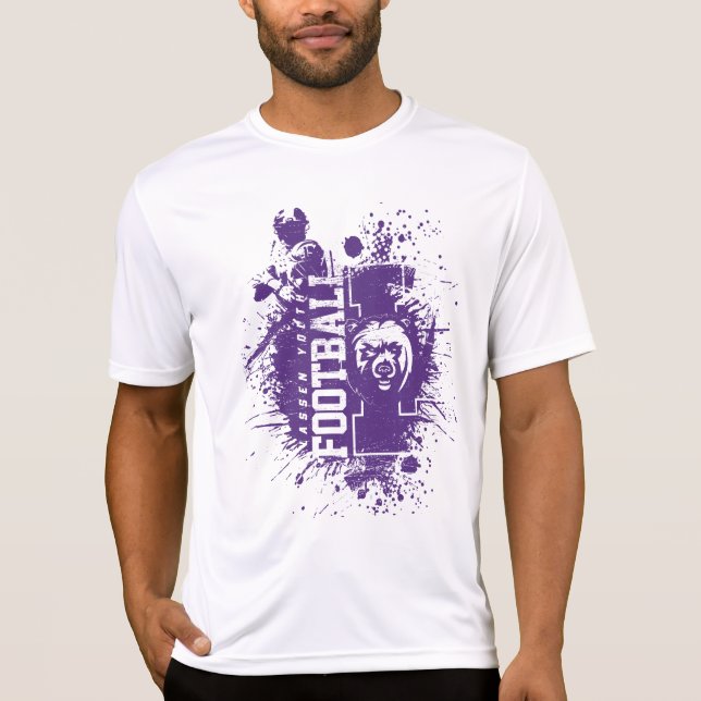 LYFL 05 | Men's Purple Grunge Lassen Logo T-Shirt (Front)