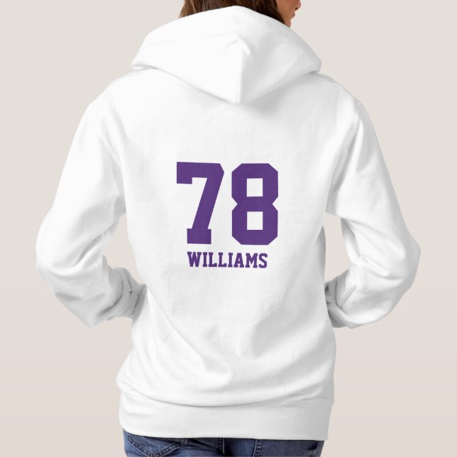 LYFL 06 | Women's Custom Purple Lassen Logo Hoodie (Back)