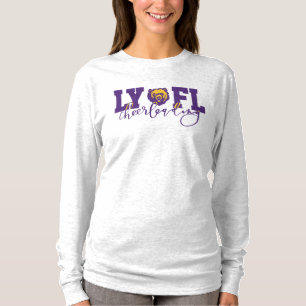 LYFL 10   Women's LYFL Purple Script Cheer Logo T-Shirt