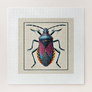 Lygaeid Bug 120724IREF115 - Watercolor Jigsaw Puzzle