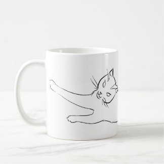 lying cat coffee mug