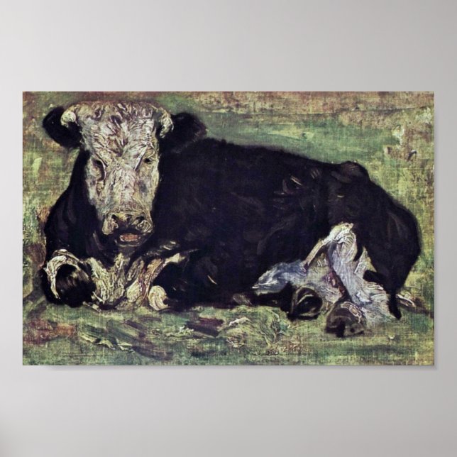 Lying Cow By Vincent Van Gogh Poster (Front)