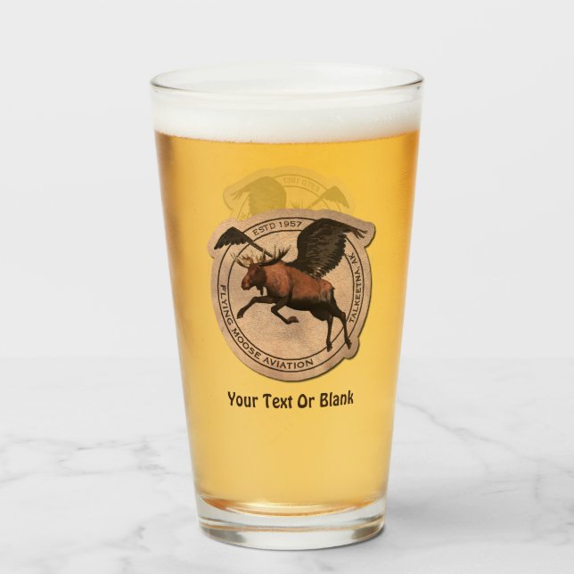 lying Moose Aviation Patch Glass (Front Filled)