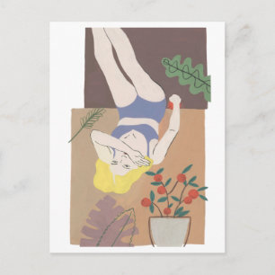 Lying Woman Postcard