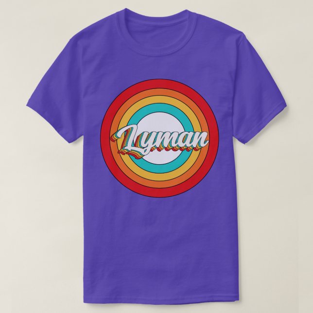 Lyman Name Shirt Vintage Lyman Circle (Design Front)
