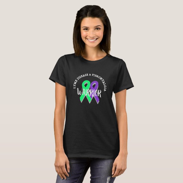 Lyme Disease and Fibromyalgia Warrior Shirt (Front Full)