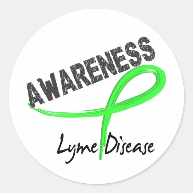 Lyme Disease Awareness 3 Classic Round Sticker (Front)