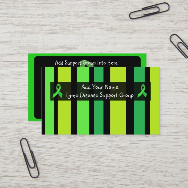 Lyme Disease Awareness Business Card (Front/Back In Situ)