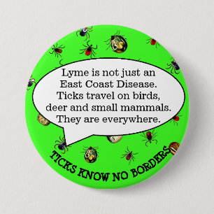 Lyme Disease Awareness Button, Tick Button