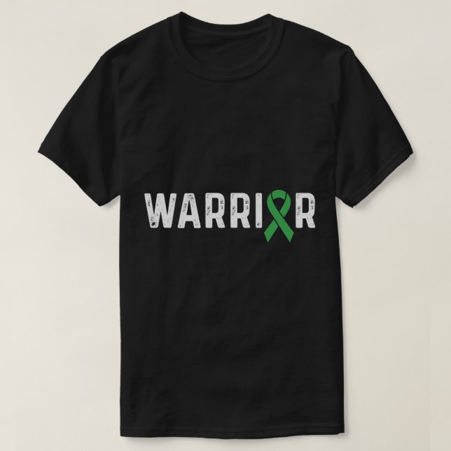 Lyme Disease Awareness Green Ribbon Warrior T-Shirt (Design Front)